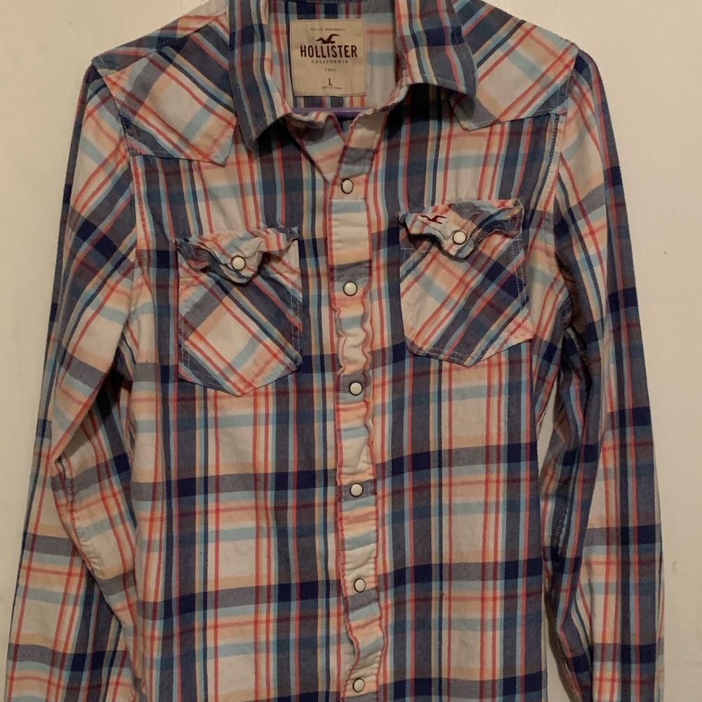 💕Holister flannel top size large💕
